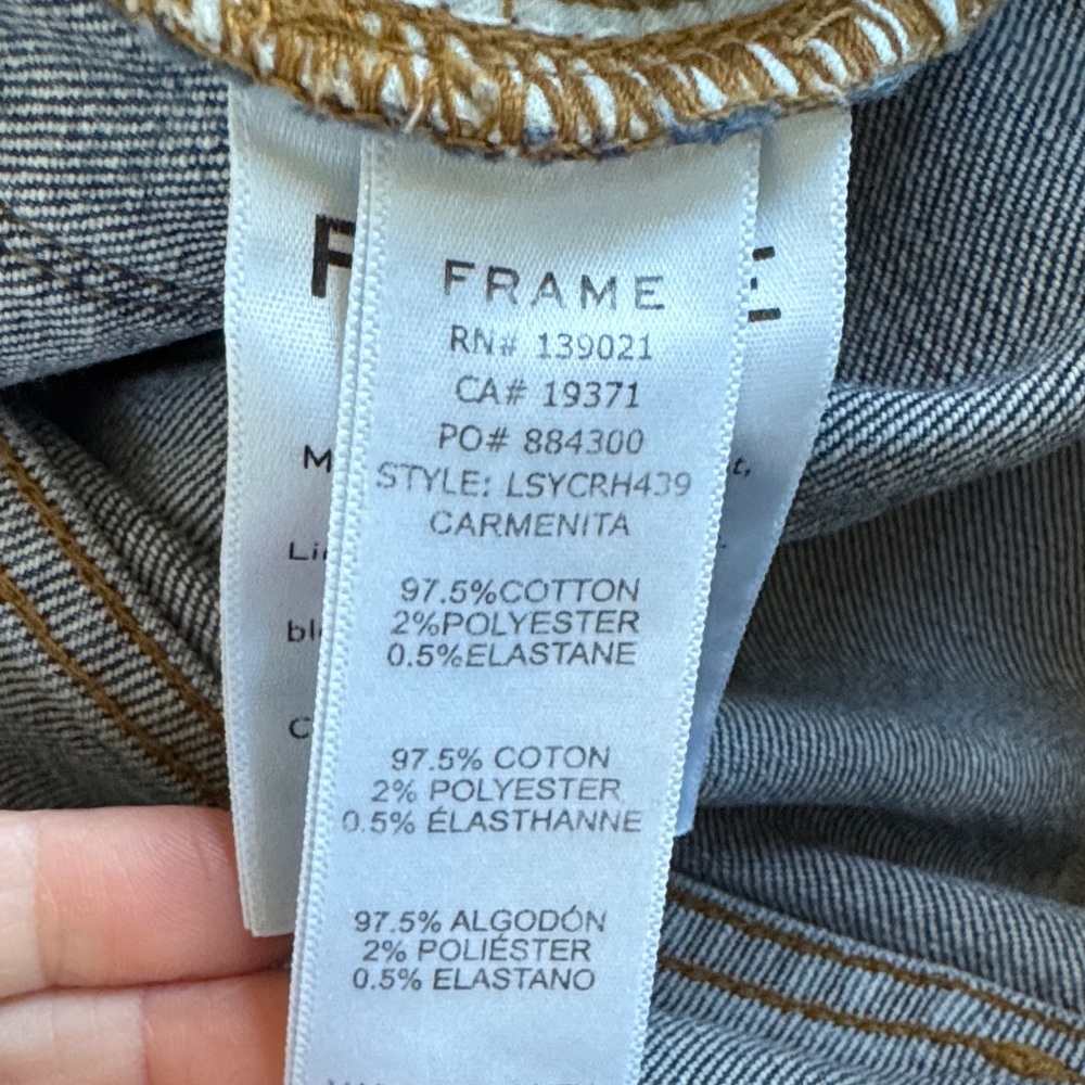 Frame Dark Blue Women's Crop Jeans size 24 new with tags - Picture 6 of 10